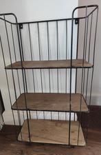 Wandrek met haken, metaal een houtplanken, Ophalen, Gebruikt