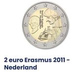Nederland 2 euro Erasmus 2011 unc munthouder teab, Postzegels en Munten, Munten | Nederland, Ophalen of Verzenden, Koningin Beatrix
