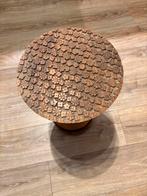 Vintage Plantentafel Handgemaakt Haarlem, Huis en Inrichting, Minder dan 55 cm, Gebruikt, Rond, Hout