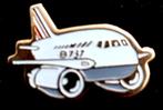 Boeing 737 pin- wit gelakt, Verzamelen, Speldjes, Pins en Buttons, Verzenden, Nieuw, Transport, Speldje of Pin