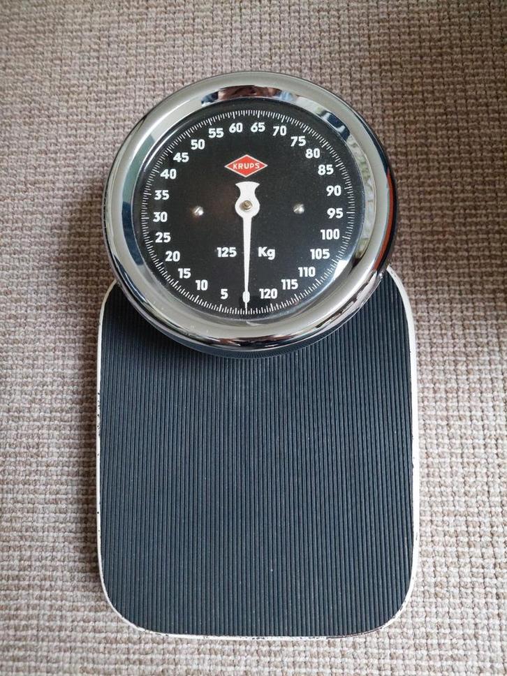 Vintage Krups Personenweegschaal, Witgoed en Apparatuur, Weegschalen, Zo goed als nieuw, Analoog, Personenweegschaal, 500 gram of grover