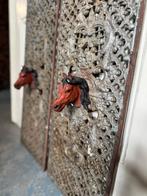 2 stuks antiek deurrooster paard 72x27cm, Antiek en Kunst, Ophalen