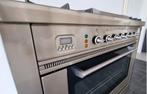 ☘️ Luxe Fornuis Boretti 90 cm rvs 5 pits Frytop 1 grote oven, Witgoed en Apparatuur, Fornuizen, 60 cm of meer, 5 kookzones of meer