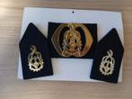 Baretembleem en kraagspiegels: Technische dienst, Verzamelen, Ophalen of Verzenden, Landmacht, Nederland, Embleem of Badge