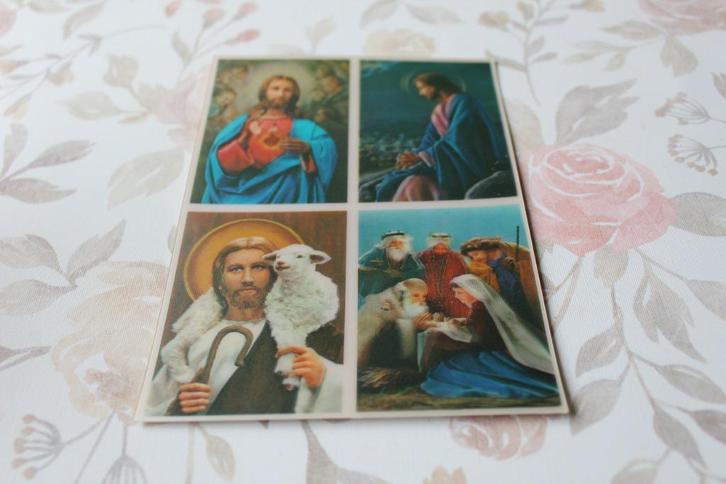 3D Stereo Postkaart - Meerbeeld van Jezus met Schaap, CH, Verzamelen, Ansichtkaarten | Themakaarten, Ongelopen, 1960 tot 1980