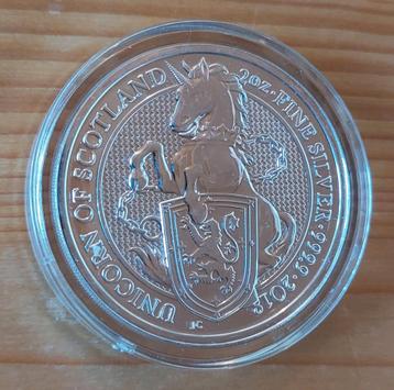 Queen's Beasts The Unicorn 2 oz 99,9% zilveren munt beschikbaar voor biedingen