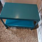 PS Ikea roltafel blauw, Huis en Inrichting, Tafels | Salontafels, Minder dan 50 cm, Gebruikt, Rechthoekig, Ophalen
