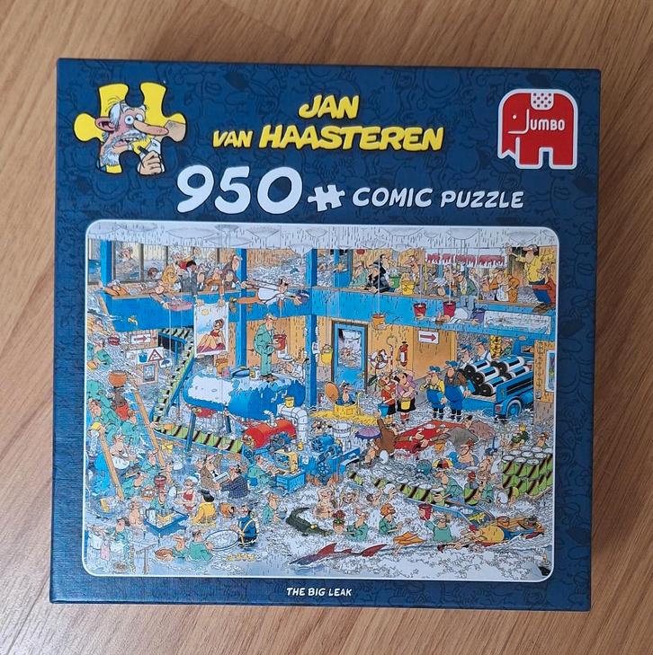 Puzzel Jan van Haasteren, The Big Leak, 950 Stukjes, Hobby en Vrije tijd, Denksport en Puzzels, Zo goed als nieuw, Legpuzzel, 500 t/m 1500 stukjes