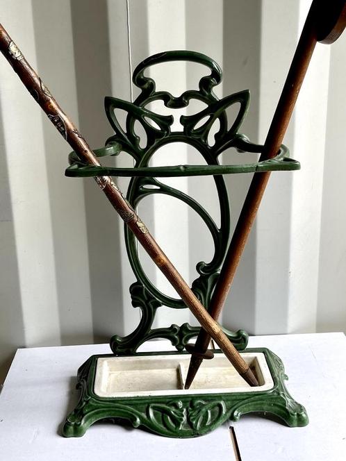 Franse Art Nouveau paraplubak – Gietijzer, emmaille, 1890, Antiek en Kunst, Antiek | Koper en Brons, Ophalen of Verzenden