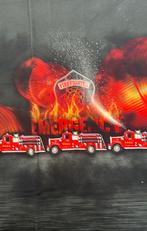 Brandweer 3 luik french terry paneel, Hobby en Vrije tijd, Stoffen en Lappen, 120 cm of meer, Ophalen of Verzenden, Zo goed als nieuw