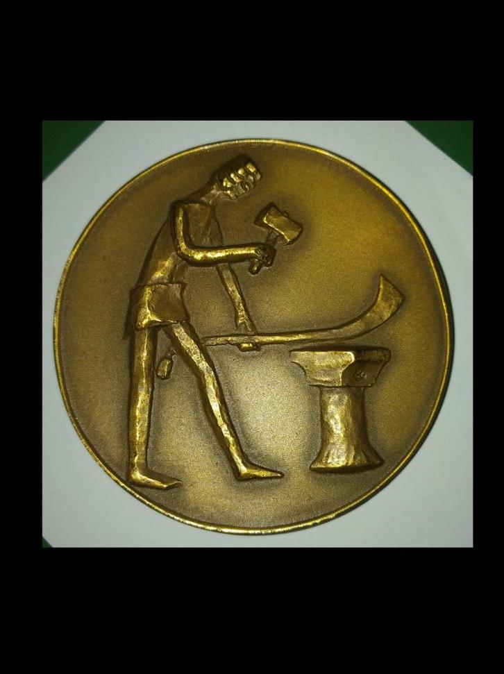 Herdenkingspenning, Postzegels en Munten, Penningen en Medailles, Brons, Nederland, Ophalen of Verzenden