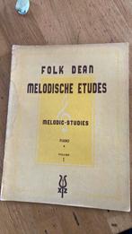 Folk Dean Melodische etudes piano, Muziek en Instrumenten, Ophalen of Verzenden, Gebruikt, Klassiek, Piano