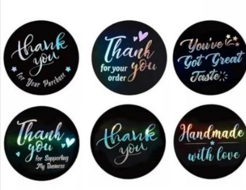 Thank you stickers "nieuw", Hobby en Vrije tijd, Stickers en Plaatjes, Nieuw, Meerdere stickers, Ophalen of Verzenden