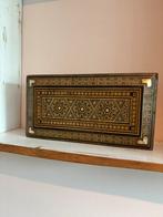 Egyptische sieradendoos mozaiek ingelegd parelmoer, Antiek en Kunst, Verzenden