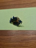 092 Vintage Broche - Twee Blauw/ Groene  Vissen, Verzamelen, Speldjes, Pins en Buttons, Ophalen of Verzenden, Gebruikt