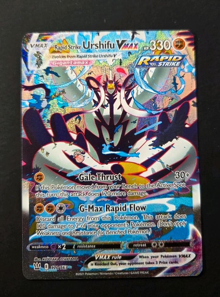 Rapid Strike Urshifu VMAX 170/163 Pokemon Battle Styles, Hobby en Vrije tijd, Verzamelkaartspellen | Pokémon, Zo goed als nieuw