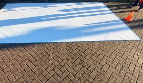Grondzeil / Afdekzeil waterdicht 5 bij 3 stevige kwaliteit, Caravans en Kamperen, Kampeeraccessoires, Gebruikt, Ophalen
