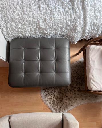 IKEA Landskrona hocker leer, grijs-groen
