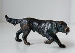 Antiek Weens Brons Beeldje Ierse Setter Jachthond Hond, Verzenden, Brons