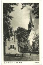 AK Schoorl - Oude Raadhuis en N.H. Kerk, Verzamelen, Ansichtkaarten | Nederland, 1940 tot 1960, Gelopen, Noord-Holland, Verzenden