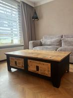 Houten salontafel met lades, Huis en Inrichting, Tafels | Salontafels, Gebruikt, 100 tot 150 cm, Eikenhout, Ophalen of Verzenden