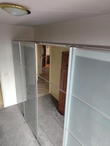 IKEA PAX DUBBELE KLEDINGKAST MEHAMN/AULI GLAS/SPIEGEL - afbeelding 3