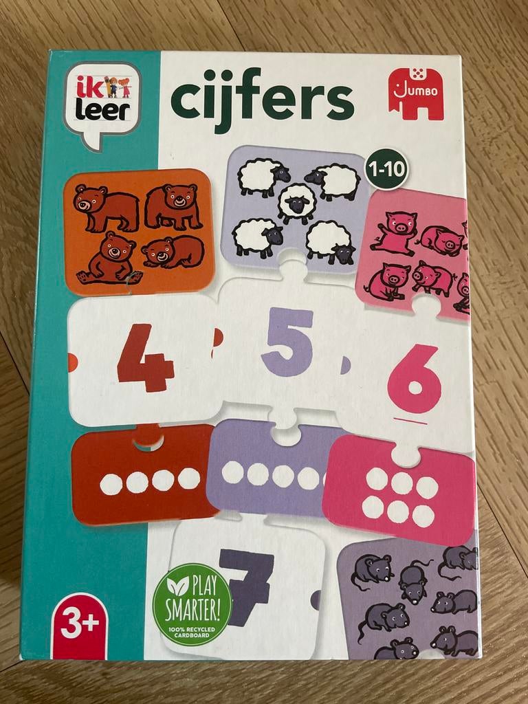 Jumbo Ik Leer Cijfers - Educatief Speelgoed, Ophalen of Verzenden, 10 tot 50 stukjes, Zo goed als nieuw, 2 tot 4 jaar