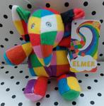 Elmer de knuffel olifant rammelaar 14 cm David McKee, Kinderen en Baby's, Speelgoed | Knuffels en Pluche, Nieuw, Ophalen of Verzenden