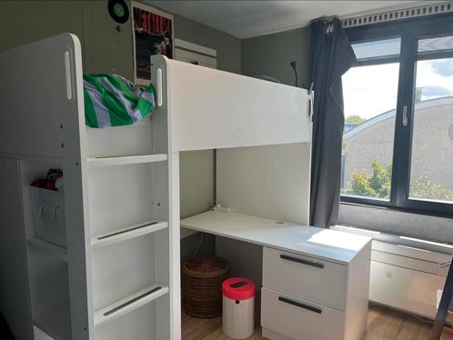 Ikea Smastad hoogslaper met kledingkast en bureau, Huis en Inrichting, Slaapkamer | Stapelbedden en Hoogslapers, Zo goed als nieuw