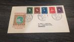 FDC Nederland nr 24 met getypt adres,, Ophalen of Verzenden, Beschreven, Nederland