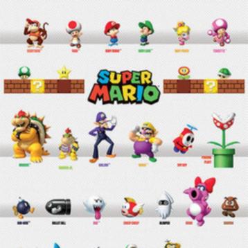 Super Mario Bros Karakters - Maxi Poster beschikbaar voor biedingen