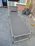 Aluminium Ligbed met Zonnedakje - Klein Prijsje!, Ophalen of Verzenden, Gebruikt, Aluminium, Verstelbaar