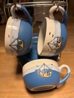 4 Espresso Kop en Schotel - Maritiem Design, Huis en Inrichting, Keuken | Servies, Gebruikt, Overige typen, Ophalen of Verzenden