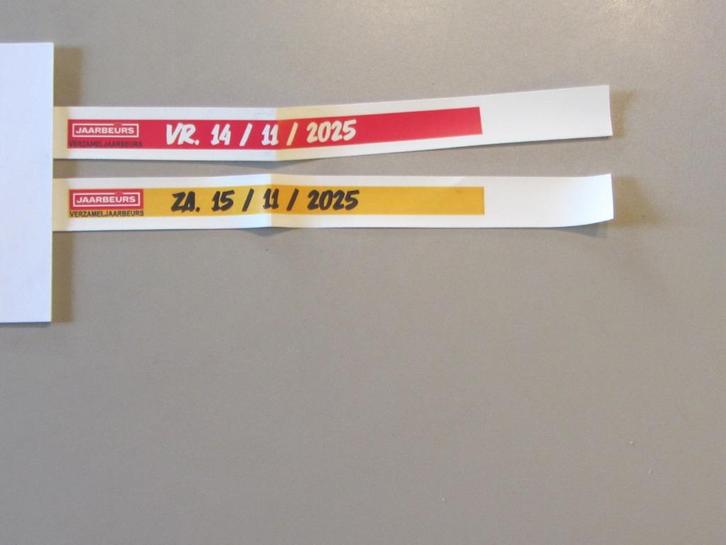 verzamelaarsjaarbeurs polsbandje voor vrijdag en zaterdag, Tickets en Kaartjes, Beurzen, Drie personen of meer, November