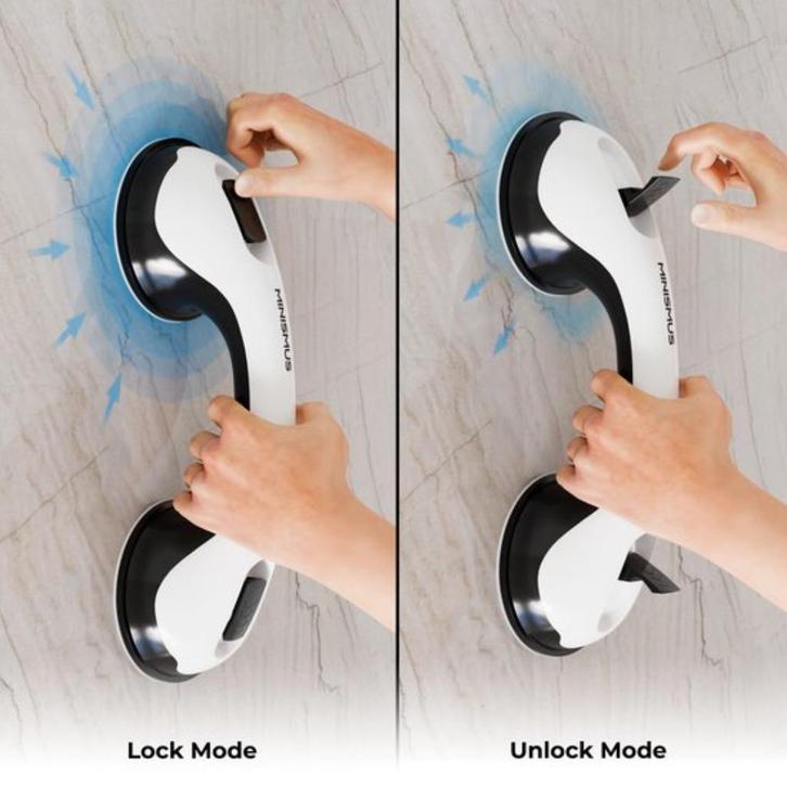 2 stuks minismus douche handgrepen met zuignap badkamer, Huis en Inrichting, Badkamer | Badtextiel en Accessoires, Zo goed als nieuw