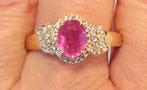 Nieuwe gouden dames ring met roze Saffier, Verzenden, Nieuw, Roze, Met edelsteen
