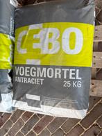 5 zak CEBO voegmortel antraciet 25kg, Ophalen, Nieuw, Overige typen