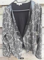 Zwart,  zilver jasje, Zwart, Maat 46/48 (XL) of groter, Ophalen of Verzenden, Zo goed als nieuw