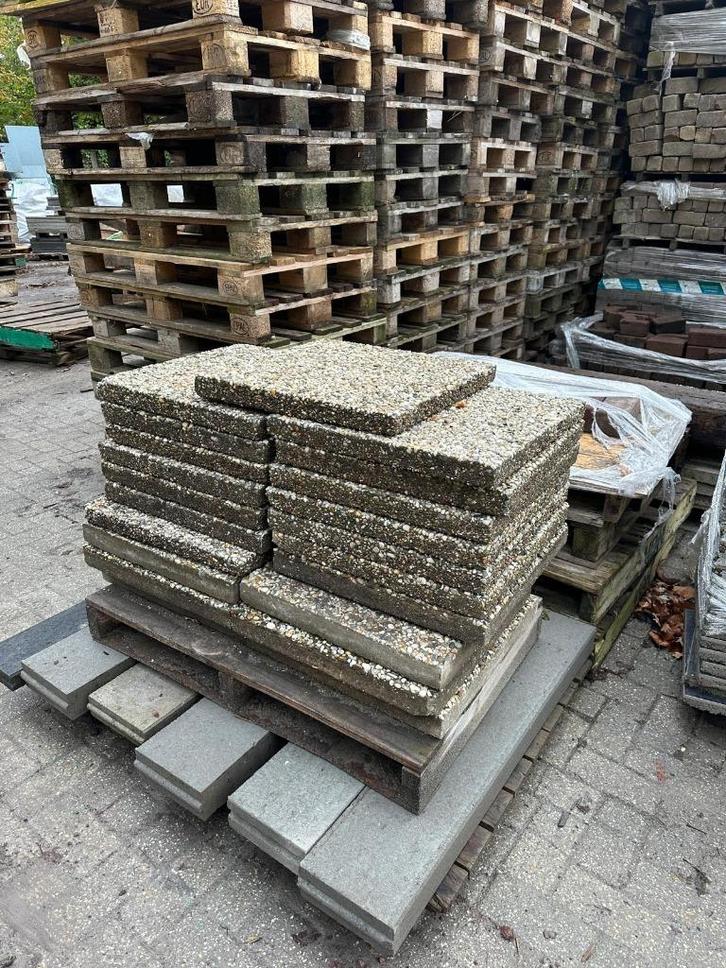 5,25m² Grindtegel 50x50 gebruikt., Tuin en Terras, Tegels en Klinkers, Gebruikt, Terrastegels, Beton, 5 tot 10 m², Ophalen