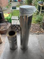 Dubbelwandige rvs kachel pijp maat: buiten-binnen 210-150, Doe-het-zelf en Verbouw, Buizen en Afvoer, Ophalen, Zo goed als nieuw