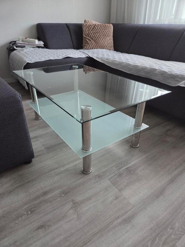Glazen Salontafel - 103x63x42 cm, Huis en Inrichting, Tafels | Salontafels, Zo goed als nieuw, Minder dan 50 cm, 50 tot 100 cm