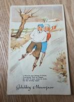 Jongen en meisje schaatsen - met versje, Verzenden, Gelopen, Feest(dag)