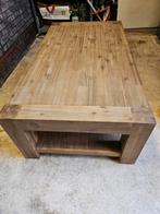 massief eiken salontafel, Huis en Inrichting, Tafels | Salontafels, Ophalen, 100 tot 150 cm, 50 tot 100 cm, Zo goed als nieuw