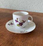 Mokka | espresso kop en schotel Königl. pr. Tettau porselein, Ophalen of Verzenden, Zo goed als nieuw, Porselein, Kop en/of schotel