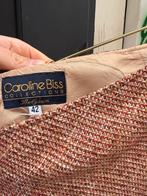 Caroline Biss rok beige rood glitter 42, Maat 42/44 (L), Ophalen of Verzenden, Zo goed als nieuw, Boven de knie