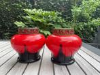 vintage vazen / potten, Huis en Inrichting, Woonaccessoires | Vazen, Ophalen, Gebruikt, Glas, Minder dan 50 cm