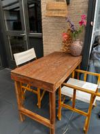Tafel. eettafel, markttafel, sidetable, tuintafel oud hout, 50 tot 100 cm, 100 tot 150 cm, Rechthoekig, Ophalen of Verzenden