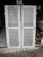 mooie zacht grijze Franse houten louvre luiken, Ophalen