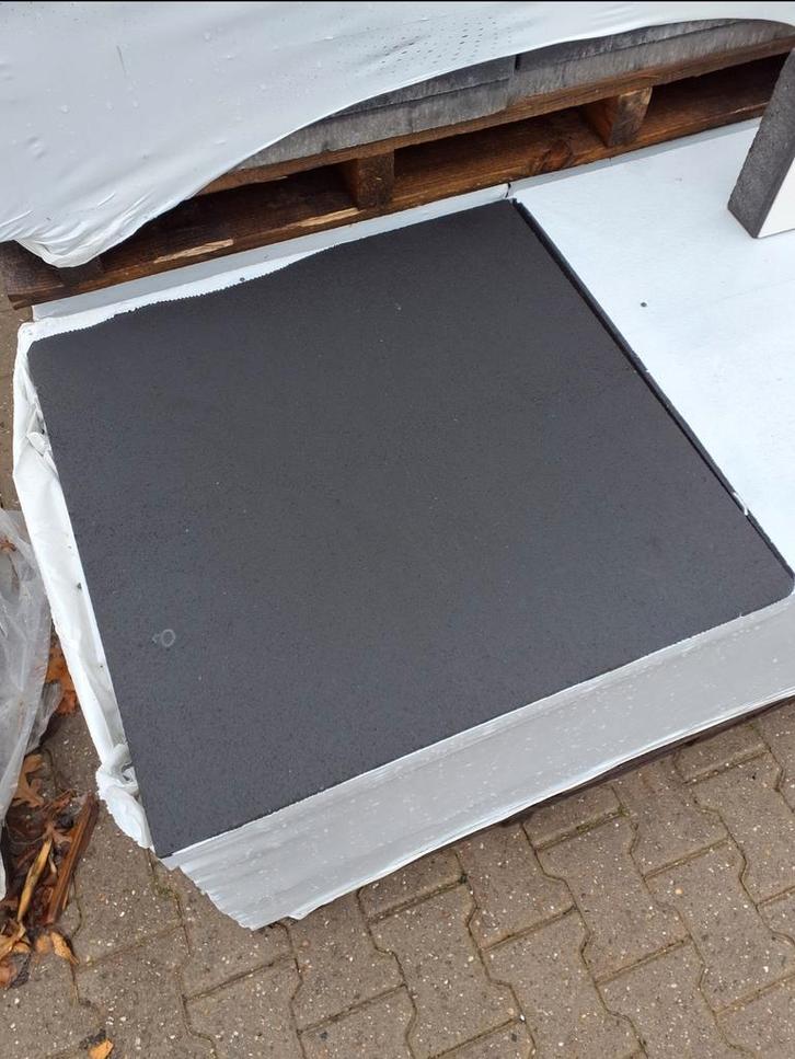 Pit Black 60x60x4cm terrastegels - slechts €19,95 p/m², Tuin en Terras, Tegels en Klinkers, Zo goed als nieuw, Klinkers, Beton