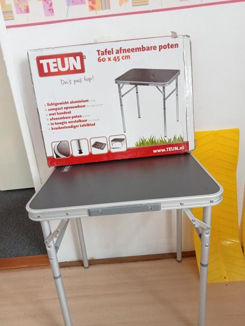 Teun Campingtafel - Nieuw in doos!, Caravans en Kamperen, Kampeermeubelen, Nieuw, Campingtafel, Ophalen